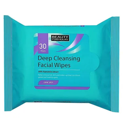 Beauty Formulas Deep Cleansing Facial Wipes (Głęboko oczyszczające chusteczki do twarzy)
