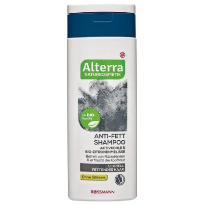 Alterra Anti-fett Shampoo Aktivkohle & Bio-Zitronenmelisse (Szampon z węglem aktywnym do włosów przetłuszczających się)