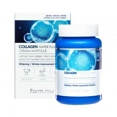 FarmStay Collagen, Water Full Moist Cream Ampoule (Ampułka do twarzy z kolagenem)