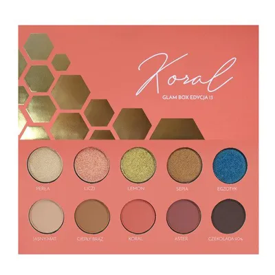 Glam Shop GlamBOX, Edycja 13 Koral, Paleta cieni do powiek