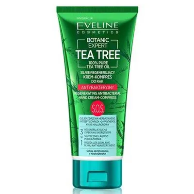 Eveline Cosmetics Botanic Expert Tea Tree, Silnie regenerujący krem-kompres do rąk