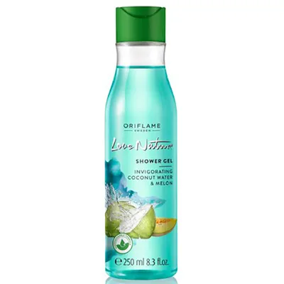 Oriflame Love Nature, Coconut Water & Melon, Shower Gel (Żel pod pod prysznic z wodą kokosową i melonem)