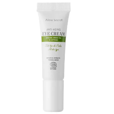 Alma Secret Anti-Aging Eye Cream - Avocado Green Tea & Caffeine (Przeciwzmarszczkowy krem pod oczy z kofeiną)
