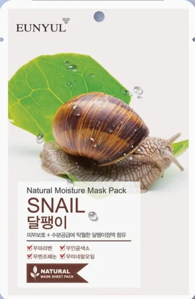 Eunyul Natural Moisture Mask Pack Snail (Maseczka w płacie do twarzy)