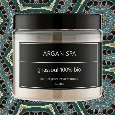Argan Spa Ghassoul 100% Bio (Glinka - maseczka oczyszczająca do przetłuszczającej się skóry twarzy)