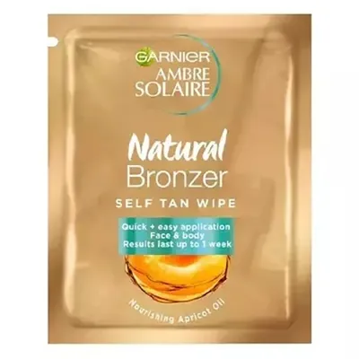 Garnier Ambre Solaire, Natural Bronzer Self Tan Wipe (Samoopalająca chusteczka do twarzy)
