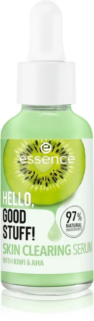 Essence Hello, Good Stuff!, Skin Clearing Serum with Kiwi & AHA (Serum do twarzy z efektem peelingu)