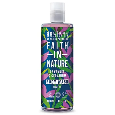 Faith In Nature Body Wash Lavender & Geranium (Płyn do mycia ciała z organicznymi olejkami z lawendy i geranium)