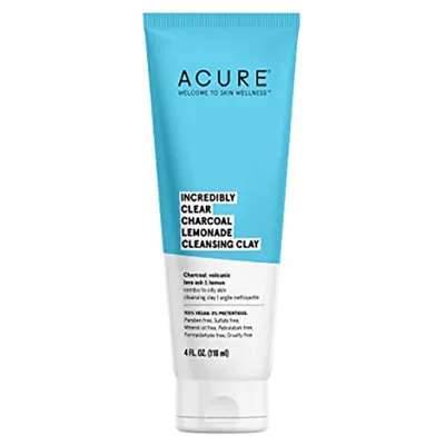 Acure Incredibly Clear, Charcoal Lemonade Cleansing Clay (Glinka do mycia do skóry tłustej)