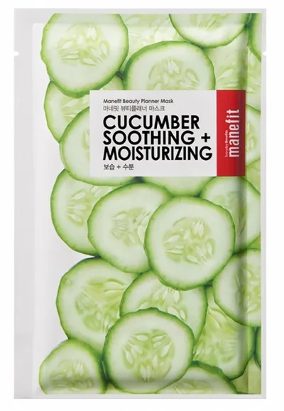 Manefit Beauty Planner Mask, Cucumber Soothing Plus Moisturizing (Maska w płachcie Ogórek)