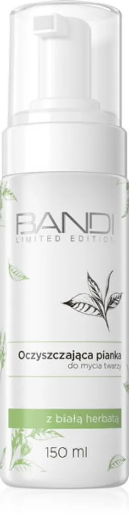 Bandi Limited Edition, Oczyszczająca pianka do mycia twarzy z białą herbatą