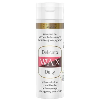 Laboratorium Pilomax WAX Daily, Delicato, Szampon do włosów farbowanych i wrażliwej skóry głowy