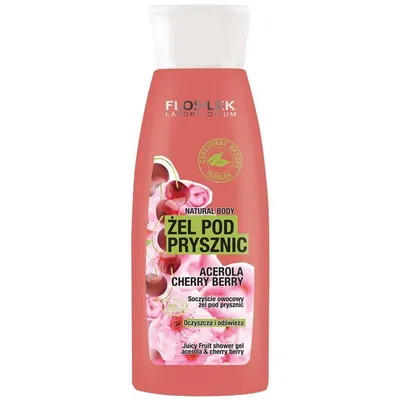 Floslek Natural Body, Żel pod prysznic `Acerola Cherry Berry`