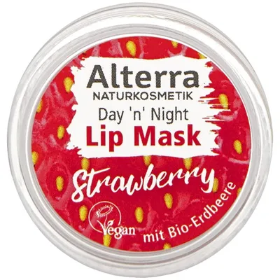 Alterra Day 'n' Night Lip Mask Strawberry mit Bio-Erdbeere (Maska do ust)