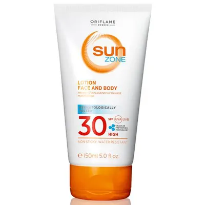 Oriflame Sun Zone, Lotion Face and Body SPF 30 (Balsam do opalania twarzy i ciała SPF 30 - wysoka ochrona)