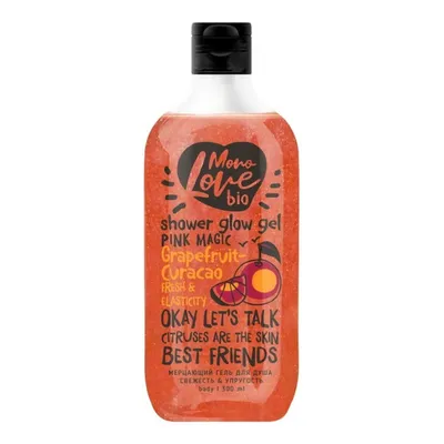 Mono Love Bio Shower Glow Cel Pink Magic Grapefruit - Curacao (Rozświetlający żel pod prysznic, świeża i jędrna skóra `Grejpfrut - Curacao`)