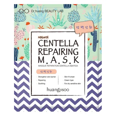 Huangjisoo Centella Repairing Mask (Regenerująco-naprawcza maska do twarzy w płachcie o działaniu wzmacniającym i ochronnym)