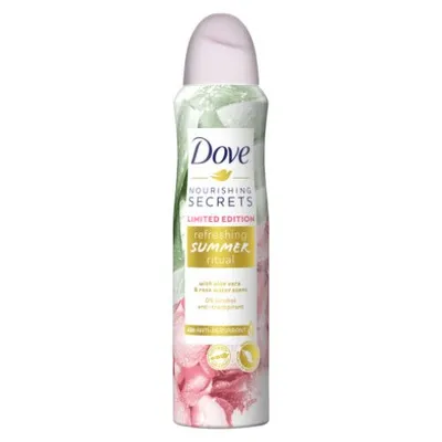 Dove Nourishing Secrets, Summer Refreshing Ritual with Aloe Vera & Rose Water Scent, Anti-perspirant Spray 48h (Antyperspirant  w sprayu `Aloes i woda różana`)