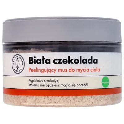 Manufaktura Piękna Peelingujący mus do mycia ciała `Biała czekolada`