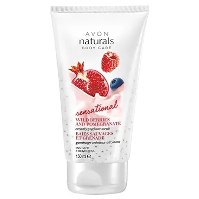 Avon Naturals, Wild Berries and Pomegranate, Creamy Yoghurt Scrub (Kremowy peeling jogurtowy do ciała 'Dzikie jagody i granat')