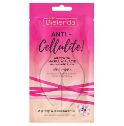 Bielenda Anti-Cellulite!, Aktywna maska w płachcie na pośladki i uda ujędrniająca