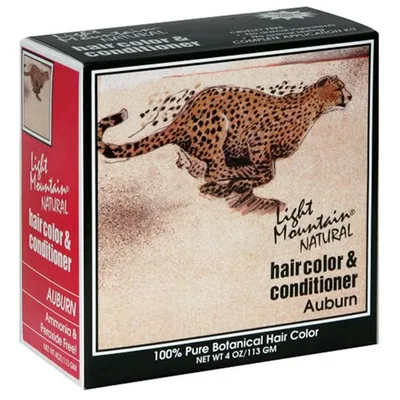 Light Mountain Natural Hair Color & Conditioner Auburn (Henna z odżywką `Gepard`)