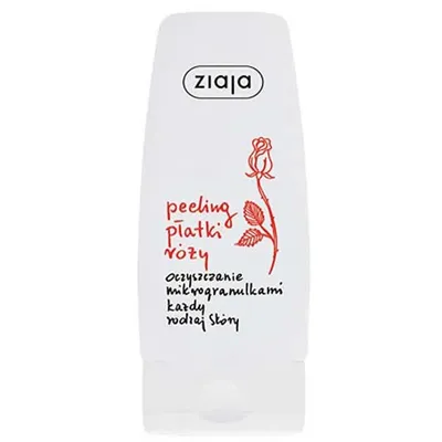 Ziaja Płatki róży, Różany peeling z mikrogranulkami do twarzy (nowa wersja)