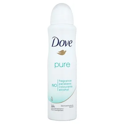 Dove Pure, Antyperspirant w aerozolu do skóry wrażliwej bezzapachowy