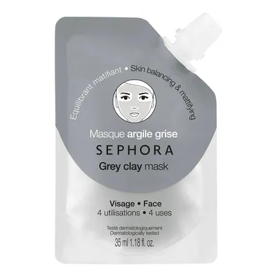 Sephora Collection, Grey Clay Mask (Maseczka przywracająca równowagę i matująca z szarej glinki)
