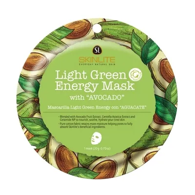 Skinlite Light Green Energy Mask with Avocado (Maseczka na twarz `Awokado`)