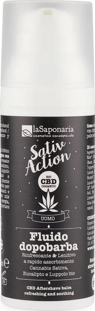 La Saponaria Uomo SativAction Aftershave Fluid (Pielęgnujący antyoksydacyjny balsam po goleniu)