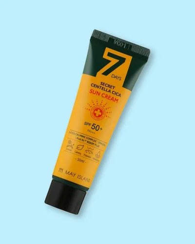 May Island 7 Days Secret, Centella Cica Sun Cream SPF50+ PA+++ (Krem przeciwsłoneczny z filtrem UV SPF 50 +)