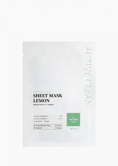 11 Village Factory Active Clean Sheet Mask, Lemon (Maska w płacie z ekstraktem z cytryny)