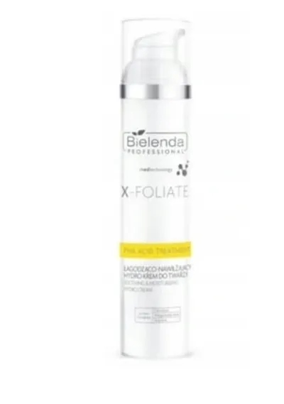 Bielenda Professional X-Foliate, Łagodząco-nawilżający hydrokrem do twarzy