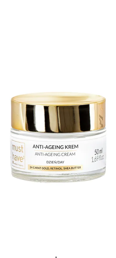 Musthave Gold Essence, Anti-aging Cream (Wygładzający krem na dzień z 24-karatowym złotem)