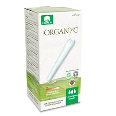 Organyc Tampons Super (Tampony higieniczne z bawełny organicznej z aplikatorem)