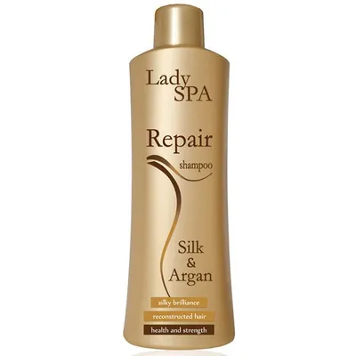 Profis Cosmetics Lady Spa, Repair Silk & Argan Shampoo (Szampon regenerujący do włosów zniszczonych)