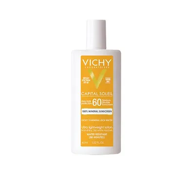 Vichy Capital Soleil, 100% Tinted Mineral Sunscreen  for Face SPF 60 (Codzienny mineralny krem ​​przeciwsłoneczny do twarzy SPF 60)