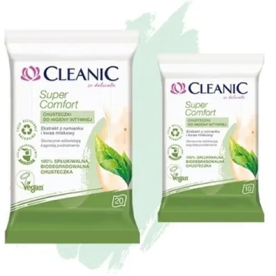 Cleanic Super Comfort, Chusteczki do higieny intymnej