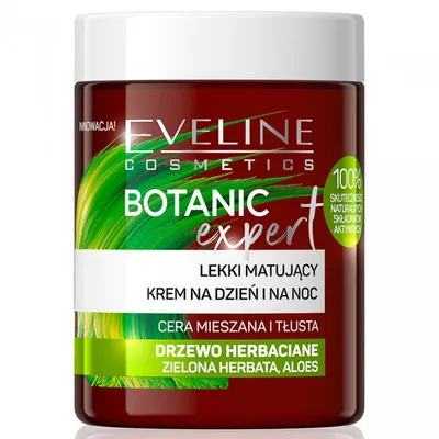 Eveline Cosmetics Botanic Expert, Lekki matujący krem na dzień i na noc `Zielona herbata`