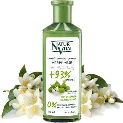 NaturVital Happy Hair, Reinforcing  Shampoo (Szampon z ekstraktem z zielonej herbaty)