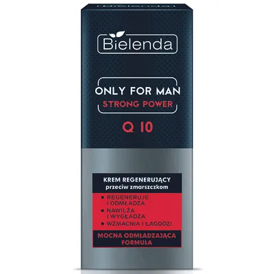Bielenda Only for Men, Strong Power, Przeciwzmarszczkowy krem regenerujący