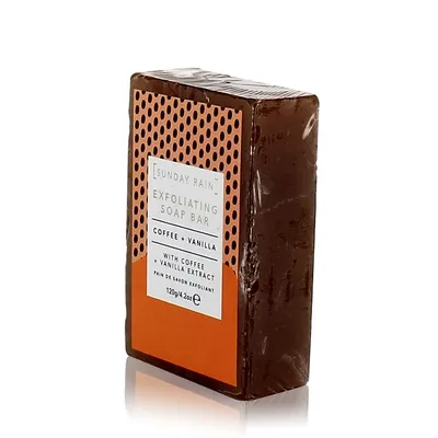 Sunday Rain Exfoliating Soap Bar Coffee + Vanilla (Mydło peelingujące z wyciągami z kawy i wanilii)