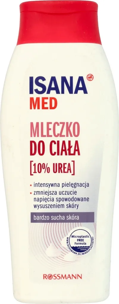 Isana Med, Urea+ Korpermilch (Mleczko do ciała do wyjątkowo suchej i napiętej skóry z mocznikiem 10% (stara wersja))
