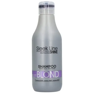 Stapiz Sleek Line, Violet Blond Shampoo (Szampon do włosów z jedwabiem)