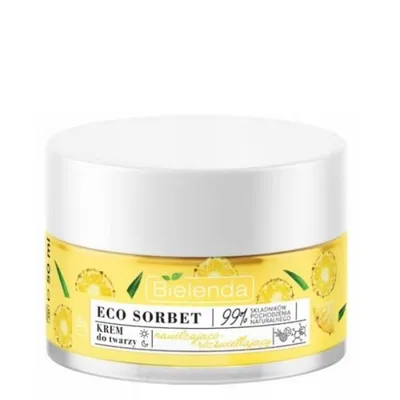 Bielenda Eco Sorbet, Nawilżająco-rozświetlający krem do twarzy `Ananas`