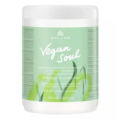 Kallos Vegan Soul, Nourishing Hair Mask with Vegetable Protein and Avocado Oil (Odżywcza maska do włosów z warzywnymi proteinami i olejkiem awokado)