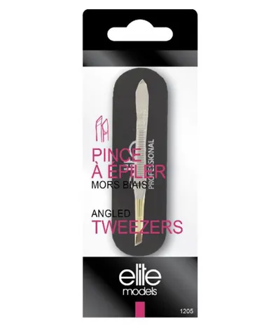 Elite Models Angled Tweezers 1205 (Pęseta do brwi skośna)