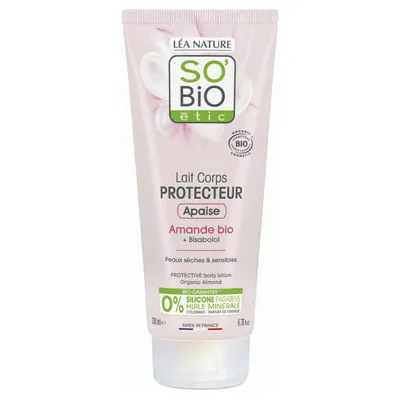 SO'BiO Etic Lait Corps Protecteur Apaise a l'Amande Bio (Ochronne mleczko do ciała z olejem ze słodkich migdałów i bisabololem)
