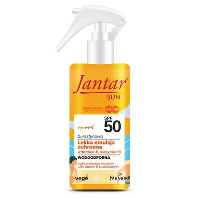 Jantar Sun, Sport, Bursztynowa lekka emulsja ochronna wodoodporna SPF 50